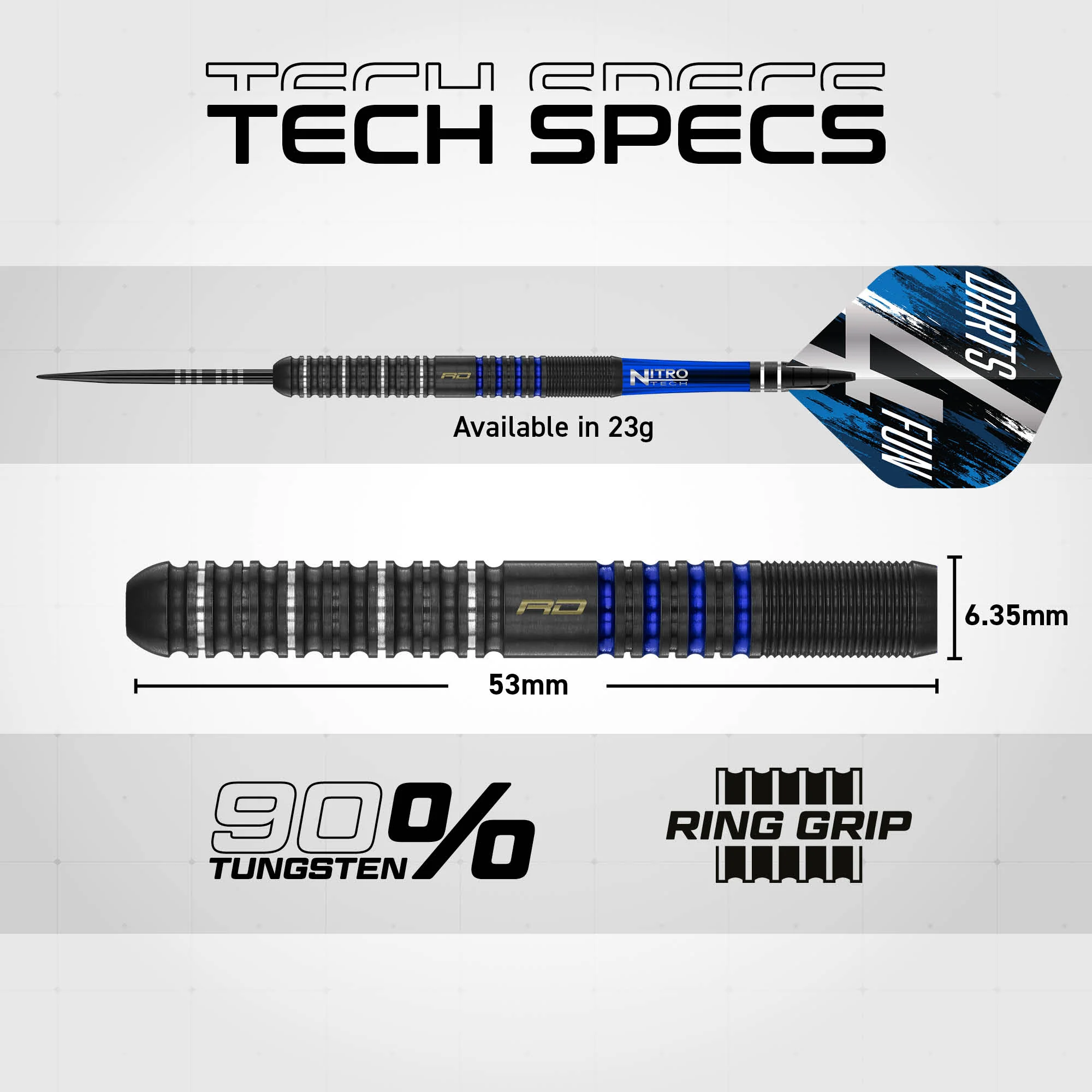 David Williams V1 90% Tungsten Steel Tip Darts - Image 6