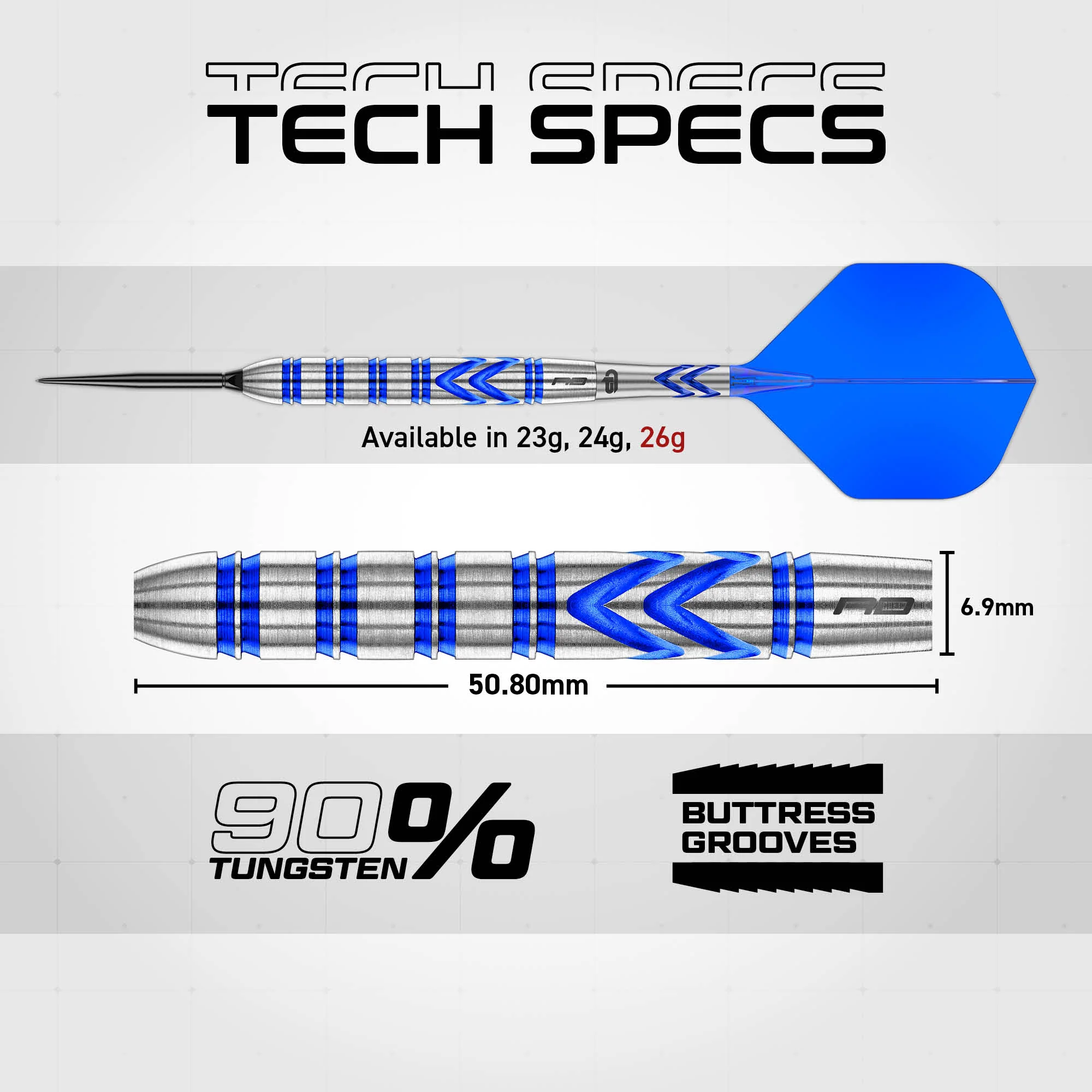 Gerwyn Price Iceman Blue 90% Switch Point Darts - Image 13