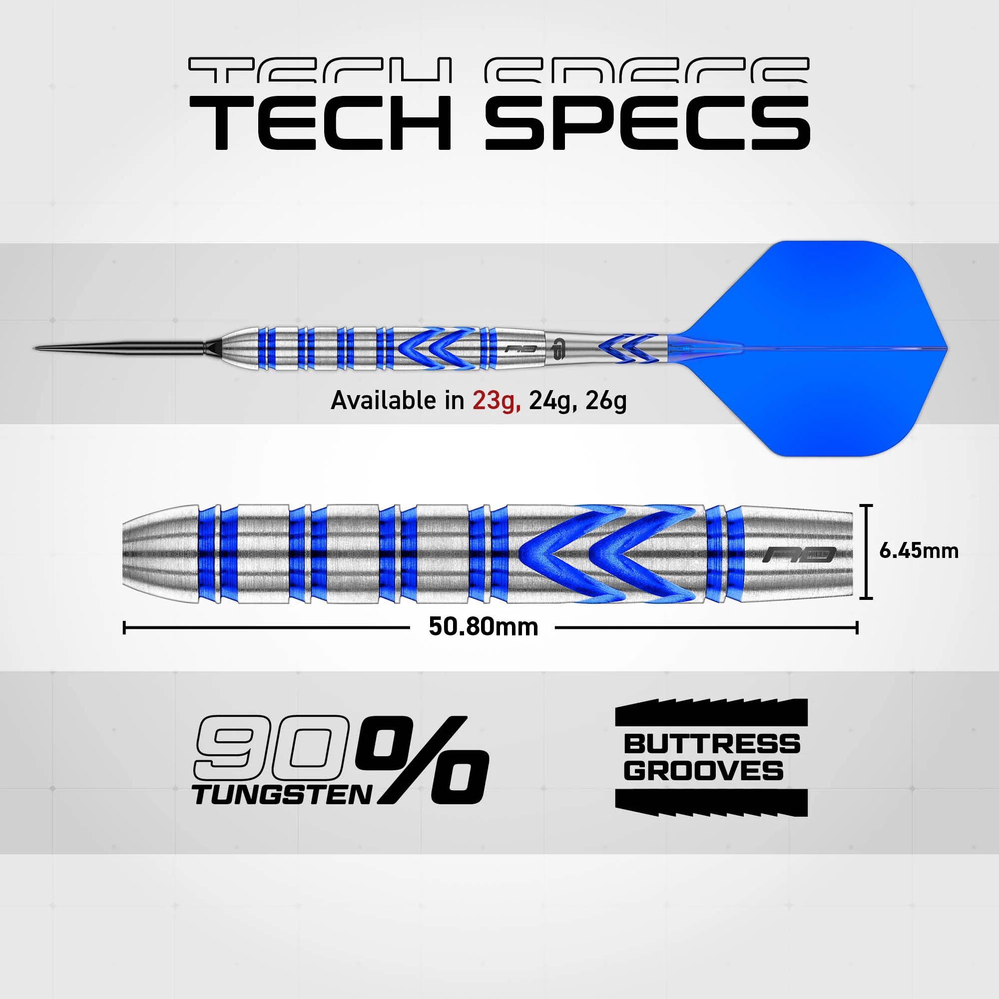 Gerwyn Price Iceman Blue 90% Switch Point Darts - Image 5
