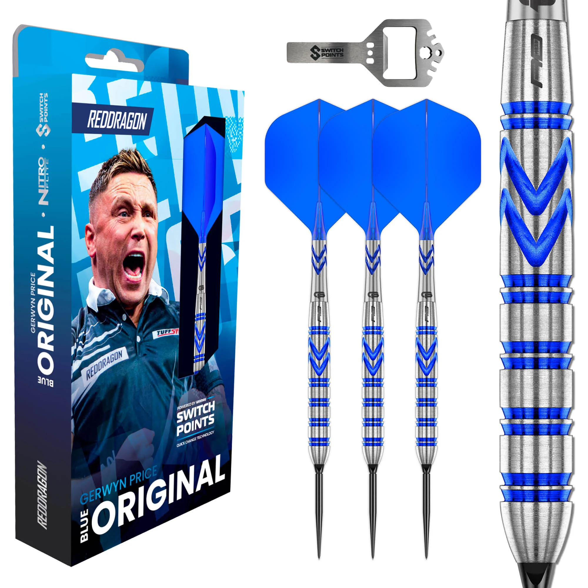 Gerwyn Price Iceman Blue 90% Switch Point Darts - Image 6