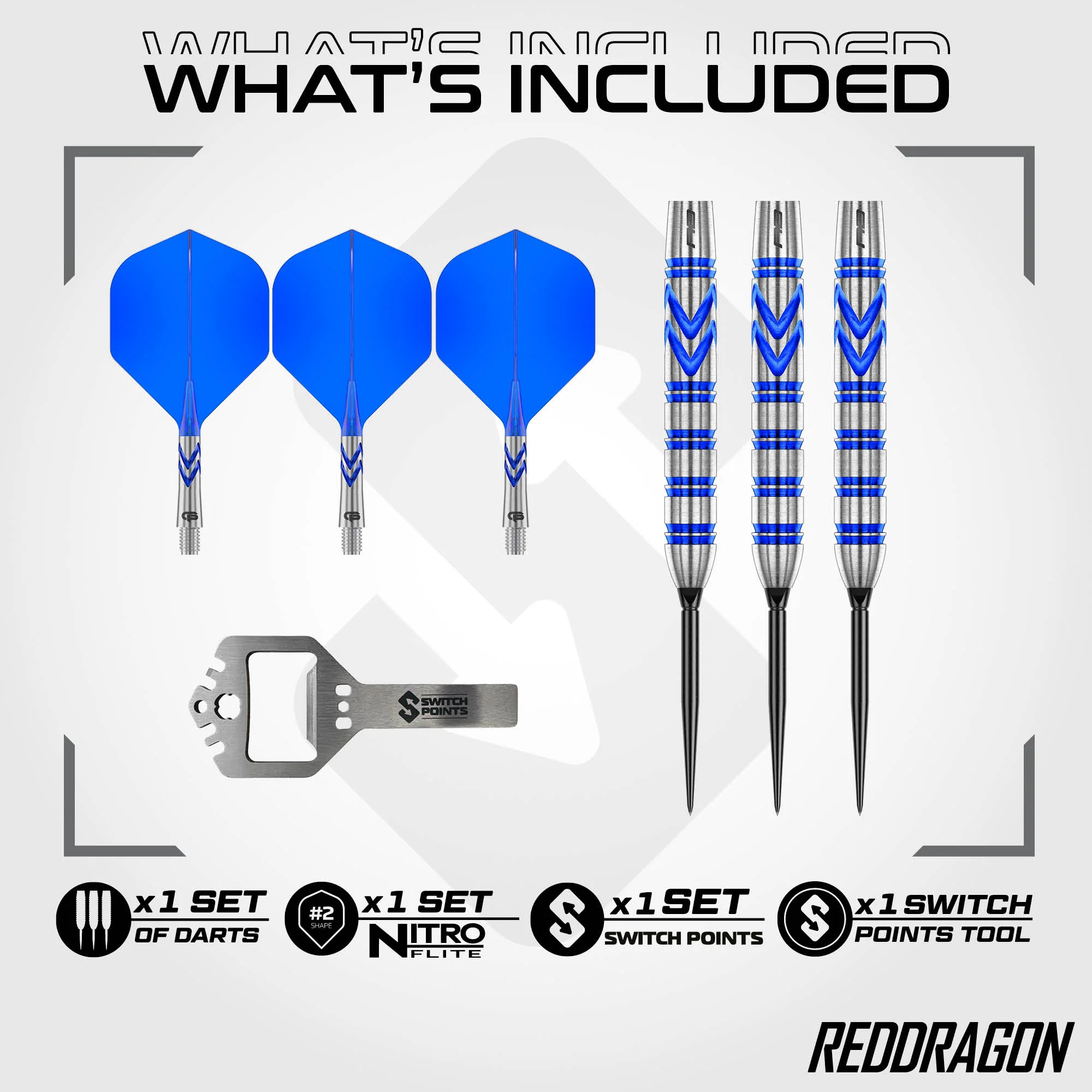 Gerwyn Price Iceman Blue 90% Switch Point Darts - Image 8